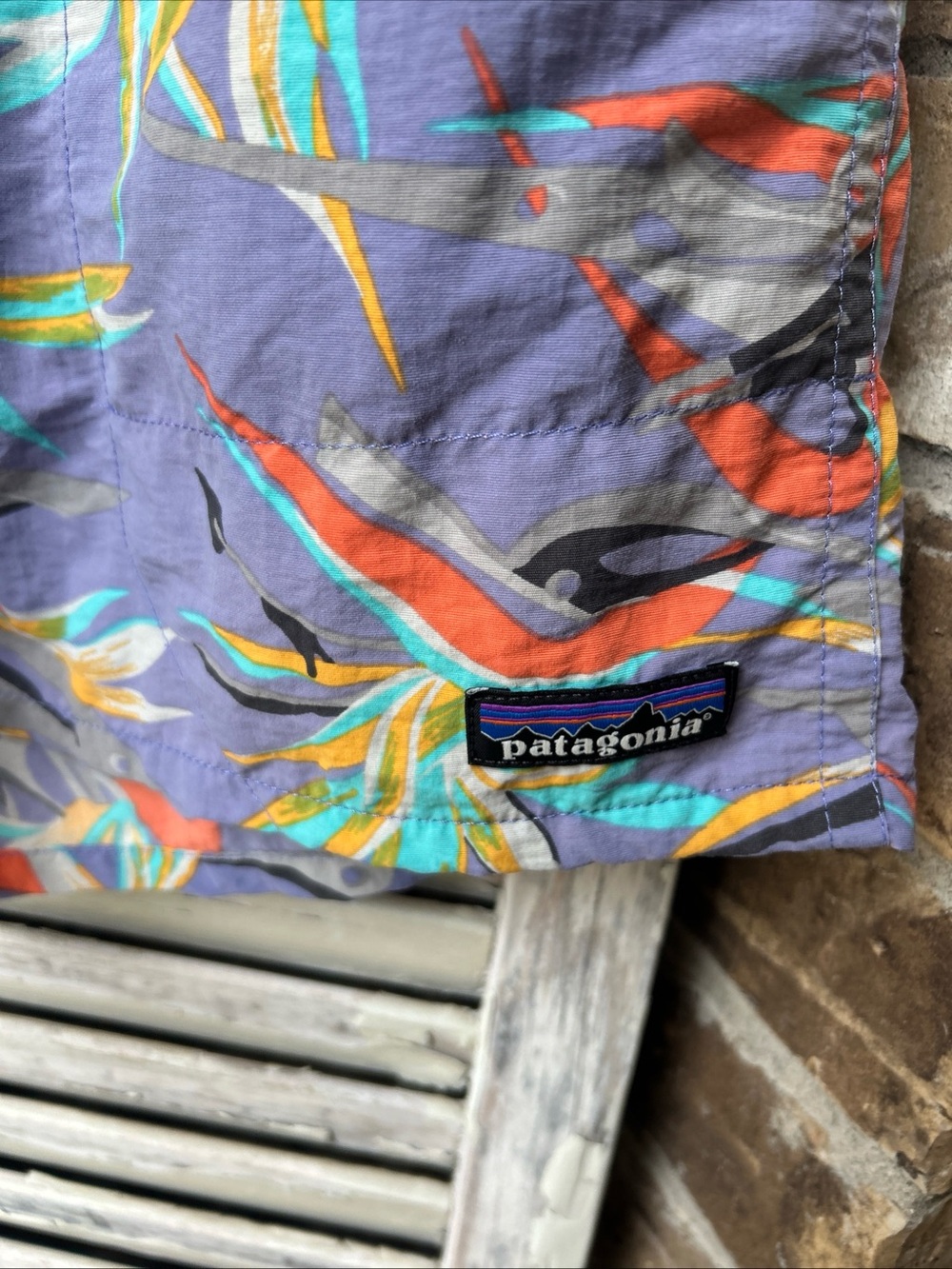 Patagonia Men’s Medium Baggies Shorts 6” Piton Paradise: Violet Blue 2016 RARE. - Picture 2 of 5